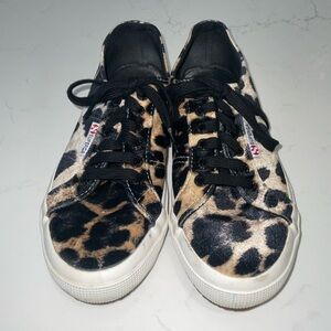 Superga Leopard Print Athletic Shoes